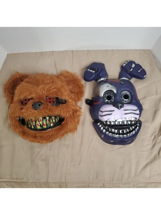 Rubie's Other - Five Nights at Freddy’s Masks Lot of 2 Furry Freddy Fazbear And Bonnie Masks